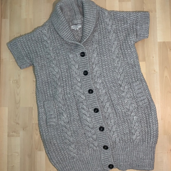 ADAM LIPPES Adampluseve Heavy Wool blend cable knit cardigan sweater - Picture 2 of 9